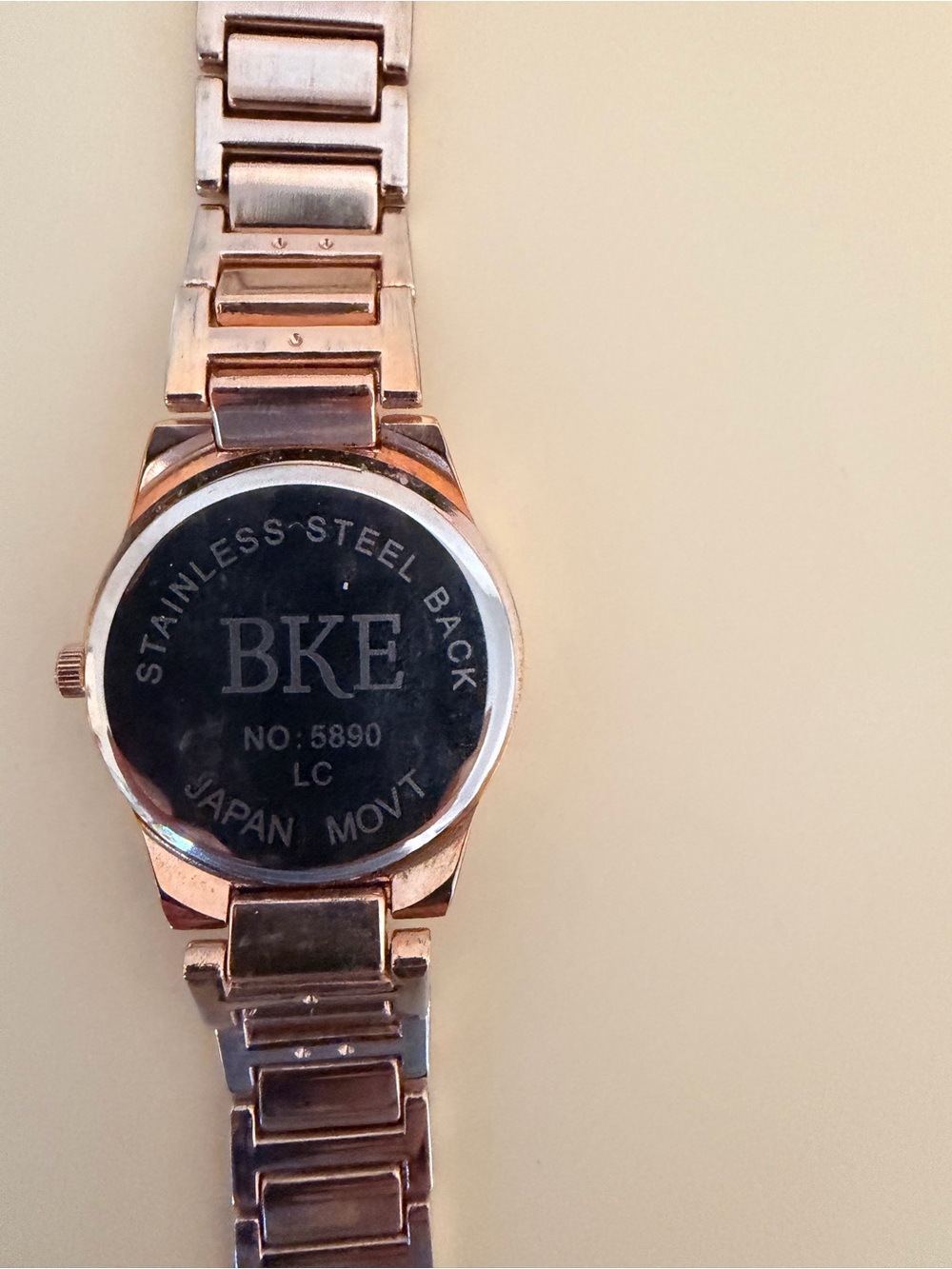 BKE Women's Rose Gold-Tone Link Bracelet Watch - Picture 4 of 5